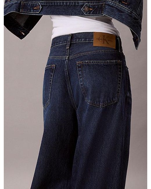 Calvin Klein Ultra Wide Leg Jeans in het Blue