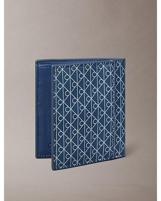 Calvin Klein Bifold Portemonnee Met All-Over Monogramlogo in het Blue voor heren