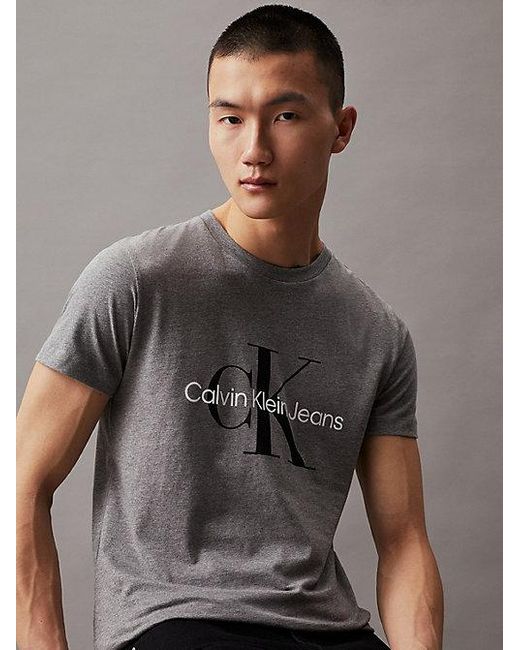 Calvin Klein Blue Jeans Slim Monogram T-Shirt for men