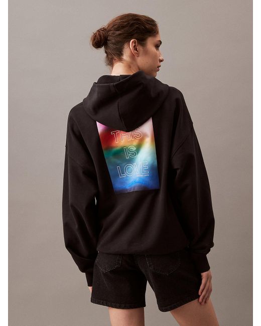 Calvin Klein Multicolor Unisex Back Logo Hoodie - Pride