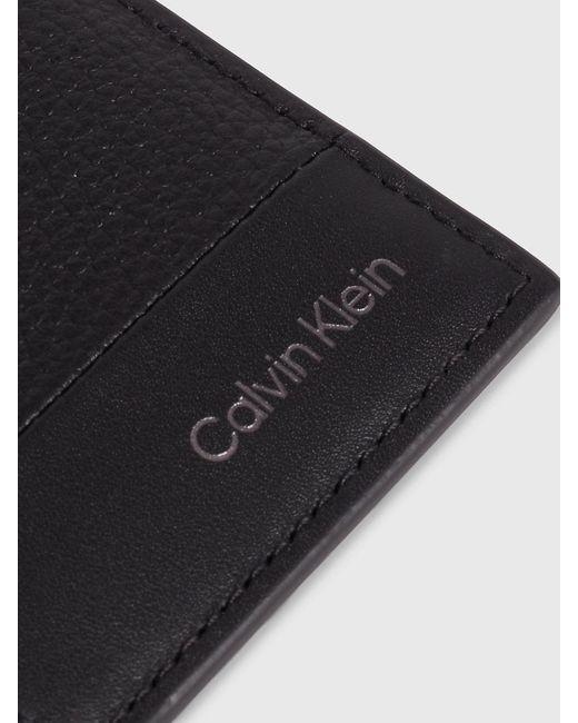 Calvin Klein Black Leather Cardholder With Zip for men
