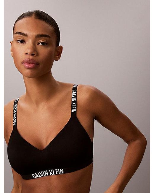 Calvin Klein Black Lightly Lined Bralette Intense Power Micro