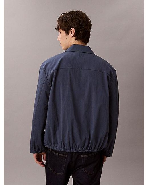Calvin Klein Technisch Twill Blousonjack in het Blue voor heren