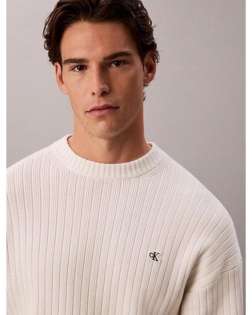Calvin Klein Multicolor Jeans Cotton Ribbed Jumper for men