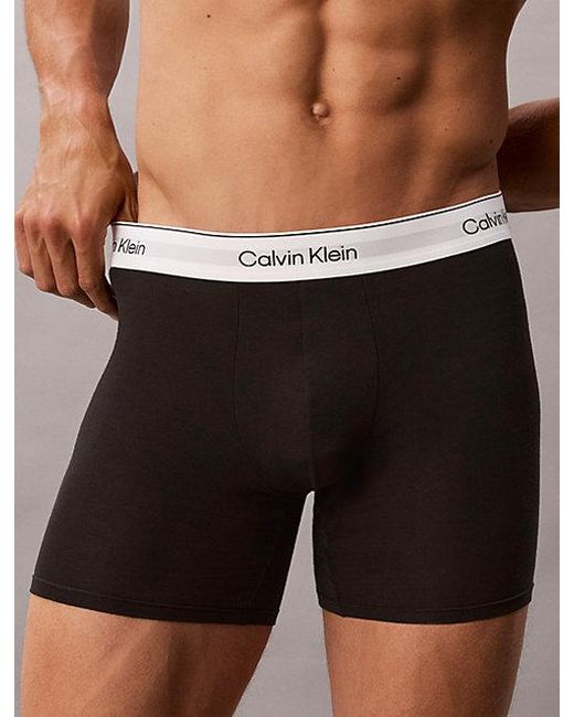 Calvin Klein Black 3 Pack Boxer Briefs for men