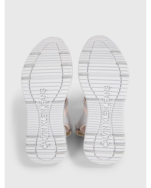 Calvin Klein White Recycled Hybrid Sandals