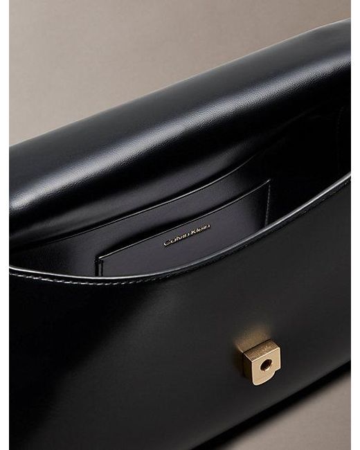 Calvin Klein Gray Monogram Hardware Shoulder Bag