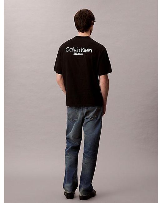 Calvin Klein Black Jeans Back Logo T-Shirt for men