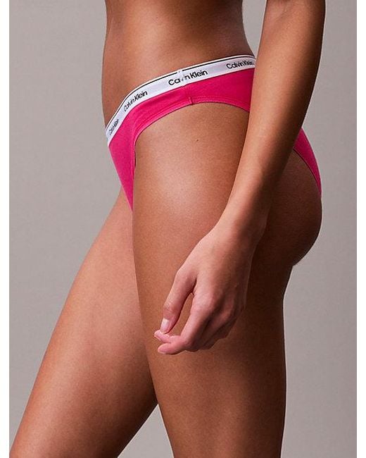 Calvin Klein Purple 3 Pack Bikini Briefs Icon Logo