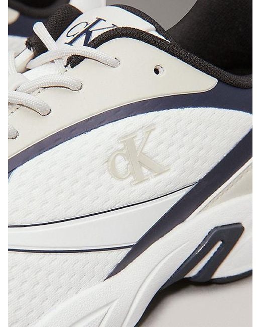 Calvin Klein Mesh Sneakers in het Metallic voor heren