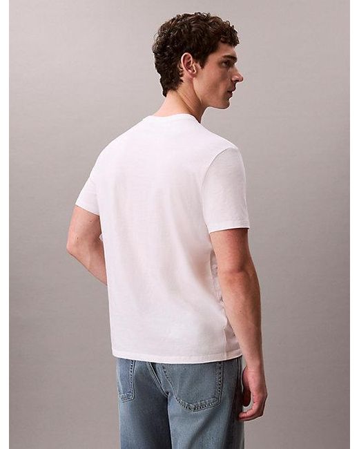 Calvin Klein Multicolor Jeans Monogram Logo T-Shirt for men