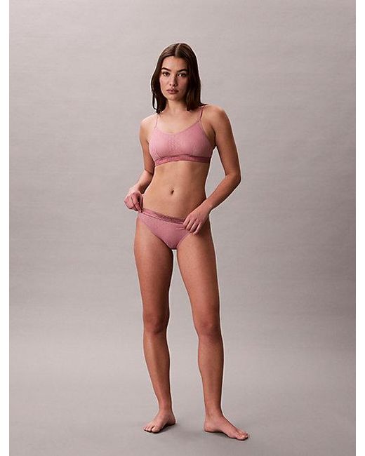 Calvin Klein Pink Bralette Icon Cotton Modal
