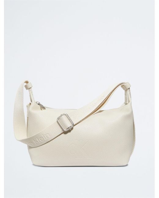 Calvin Klein All Day Small Round Shoulder Bag in White | Lyst Canada
