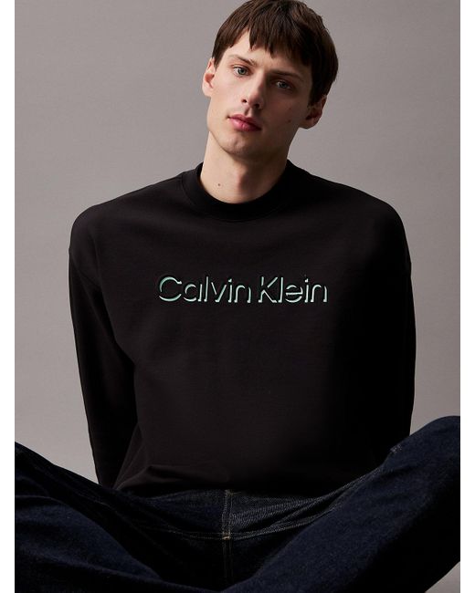 Calvin Klein Black Logo Sweatshirt for men