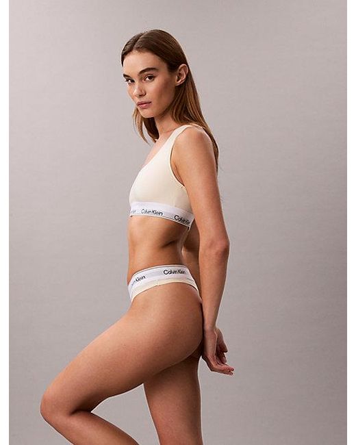 Calvin Klein Yellow Unlined Bralette Icon Cotton Modal