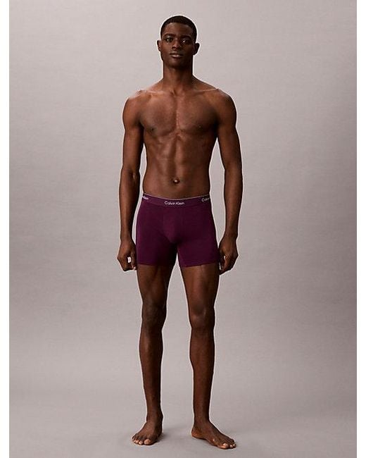 Calvin Klein Multicolor 3 Pack Boxer Briefs Icon Cotton Stretch for men