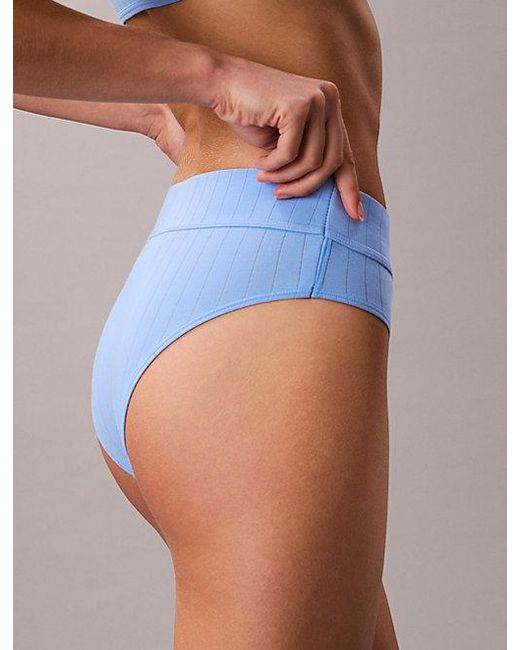 Calvin Klein Blue High Rise Briefs Heritage Classic Cotton