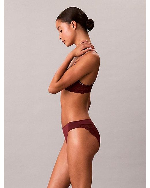 Calvin Klein Red Bikini Briefs Perfectly Fit Lace