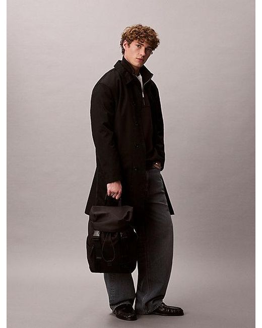 Calvin Klein Gray Canvas Backpack for men