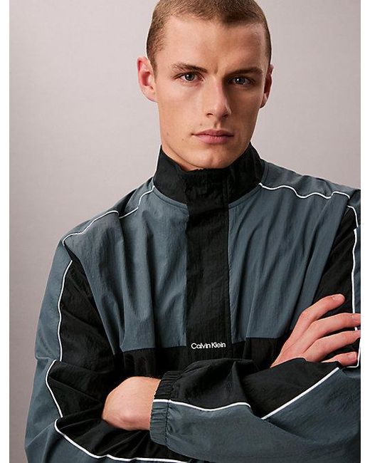 Calvin Klein Multicolor Sport Water Resistant Travel Windbreaker for men