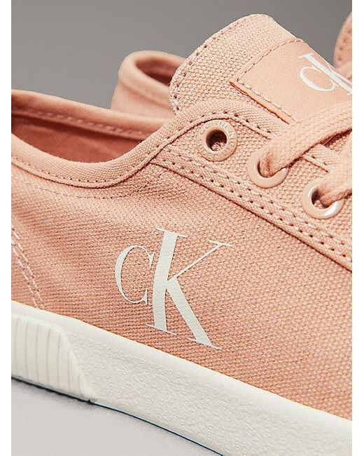 Calvin Klein Canvas Sneakers Met Laag Profiel in het Multicolor