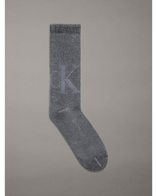 Calvin Klein Gray Crew Socks for men