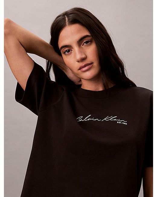 Calvin Klein Brown Jeans Relaxed Script Logo T-Shirt