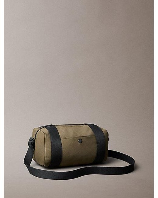 Calvin Klein Green Canvas Camera Bag for men