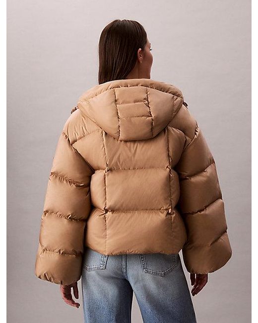 Calvin Klein Brown Kurze Daunenjacke