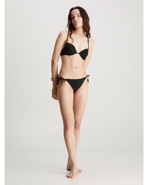 Calvin Klein Black Push Up Bikini Top - Core Solids
