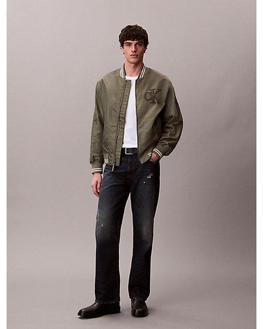 Calvin Klein Natural Jeans Nylon Tipped Bomber Jacket for men