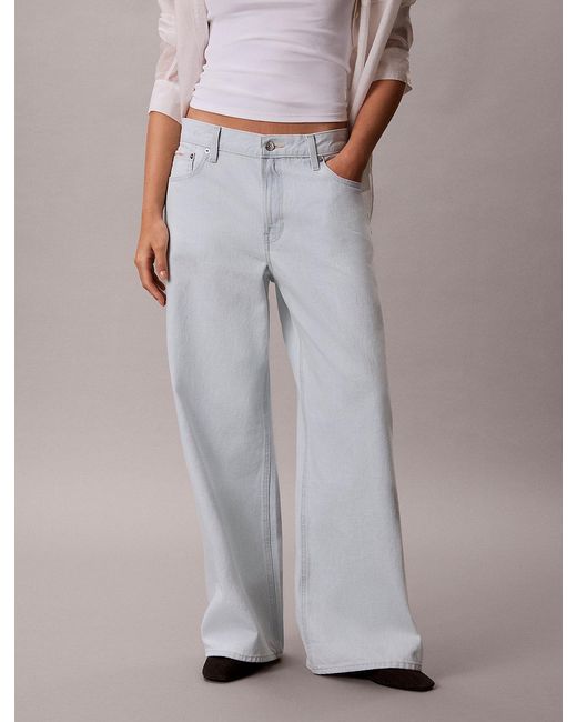 Calvin Klein Gray Low Rise Baggy Jeans