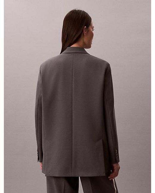 Calvin Klein Brown Stretch Classic Blazer