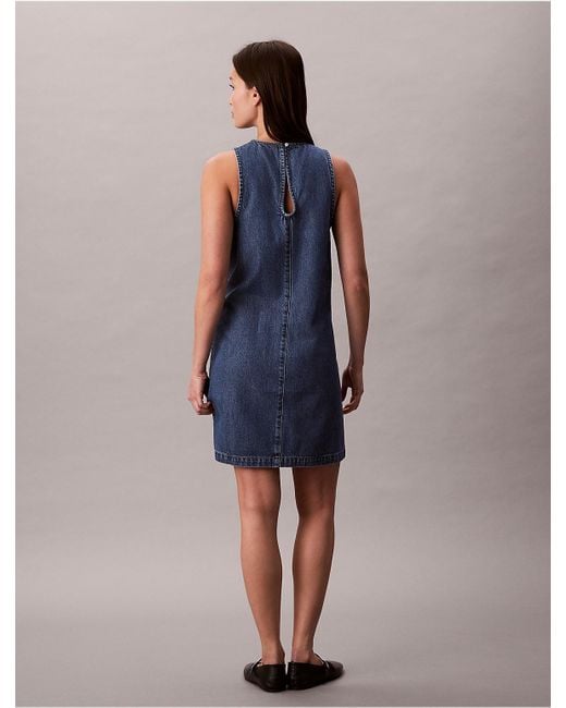 Calvin Klein Blue Calvin Klein Denim Mini Shift Dress