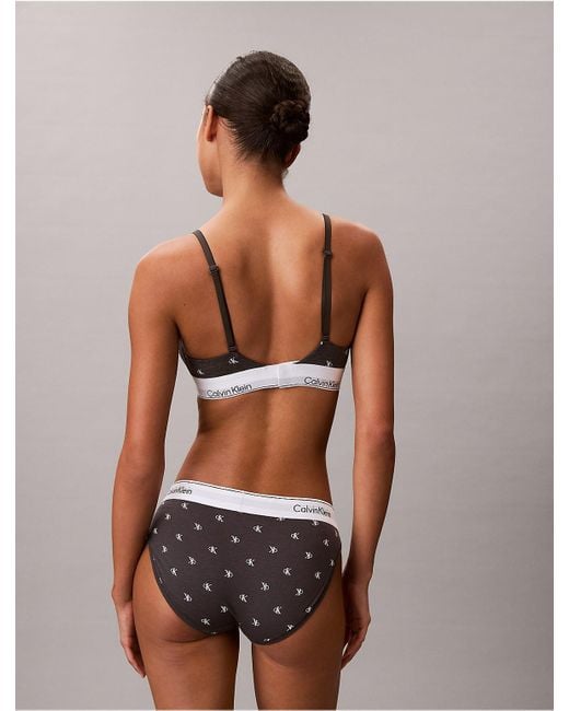 Calvin Klein Multicolor Icon Cotton Modal Lightly Lined Triangle Bralette