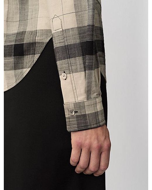 Calvin Klein Gray Scarlett Plaid Button-Up Shirt