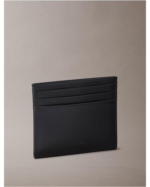 Calvin Klein Gray Monologo Card Case for men