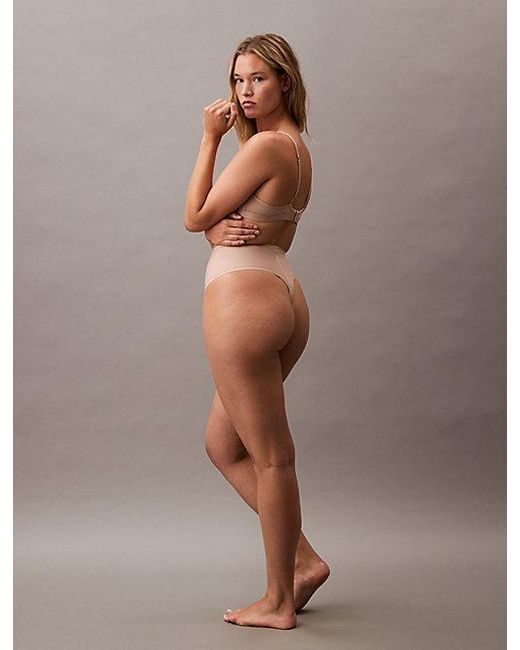 Calvin Klein Brown Shapewear Thong Second Skin Smoothing