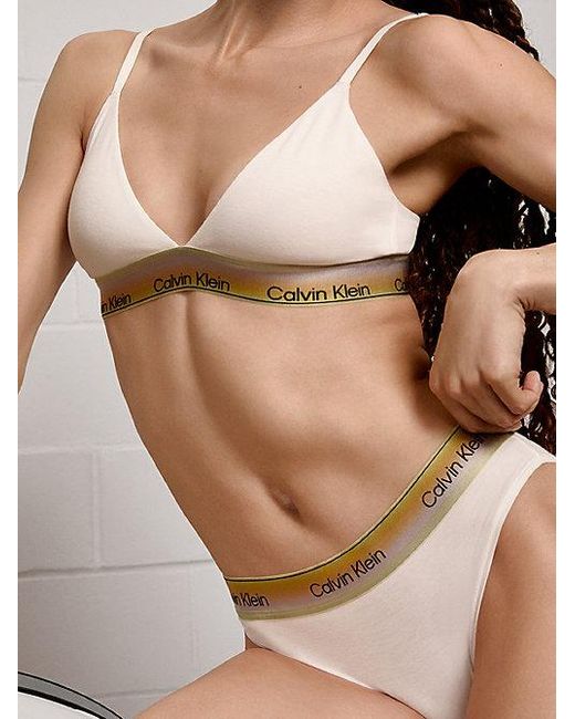 Calvin Klein Black Lightly Lined Triangle Bra Pride