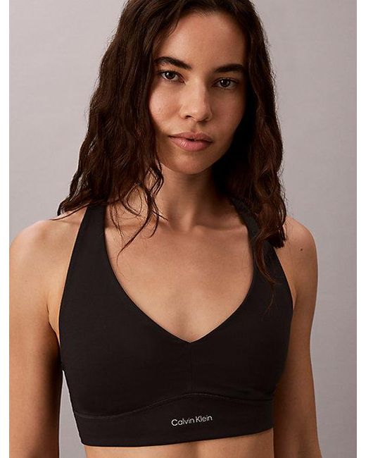 Calvin Klein Black Sport Quick Dry Medium Impact Sports Bra