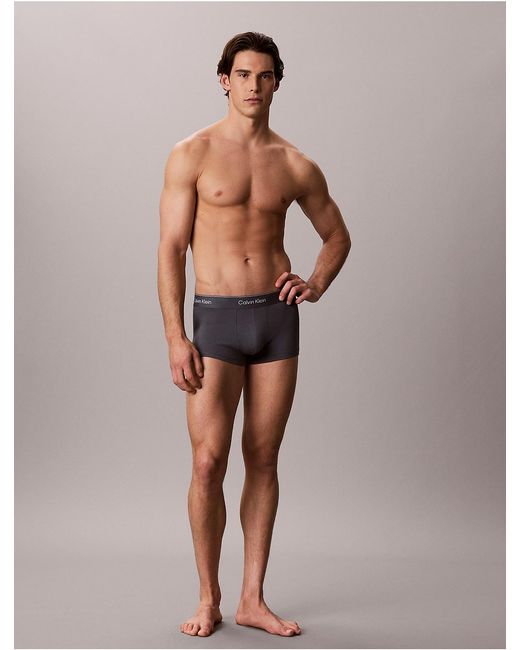 Calvin Klein Blue 7 Pack Low Rise Trunks for men