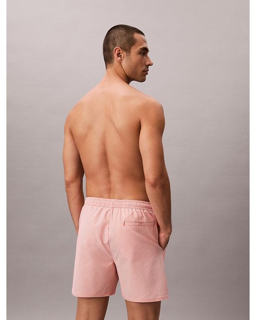 Calvin Klein Pink Medium Drawstring Swim Shorts for men