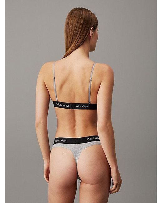 Calvin Klein Gray Triangle Bra Ck96