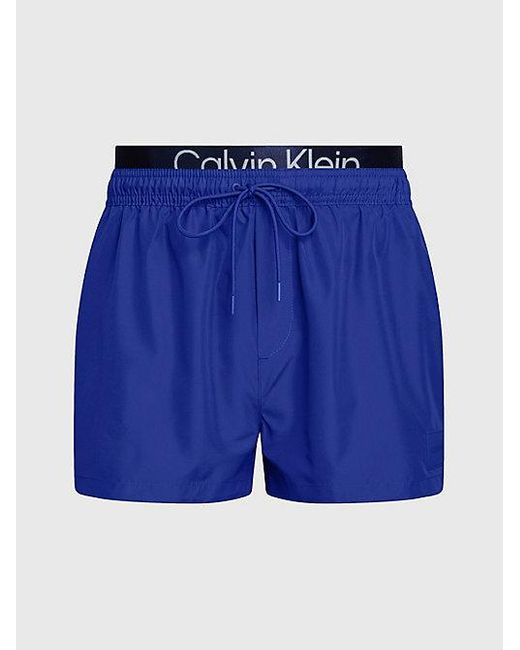 Calvin Klein Zwemshort Met Dubbele Tailleband - Ck Steel in het Blue voor heren