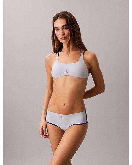 Calvin Klein Bralette Bikinitop in het Blue