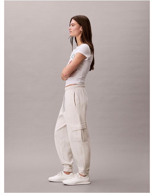 Calvin Klein Multicolor Calvin Klein Monogram Fleece Cargo Joggers