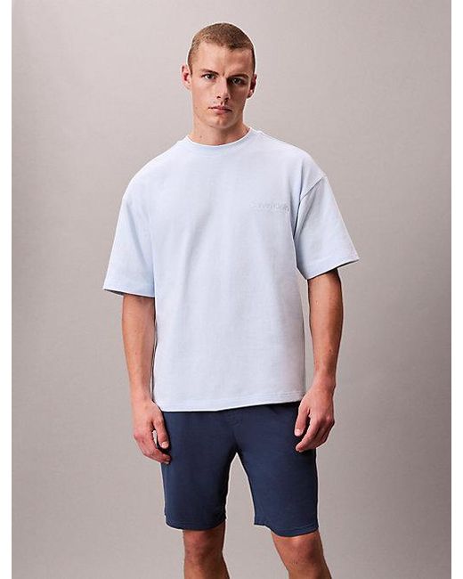 Calvin Klein Pyjama Met Short in het White voor heren