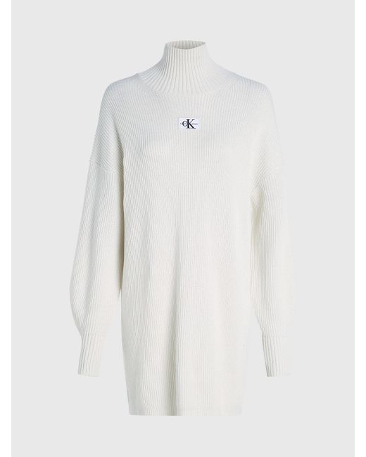 Robe pull relaxed en coton Calvin Klein en coloris White