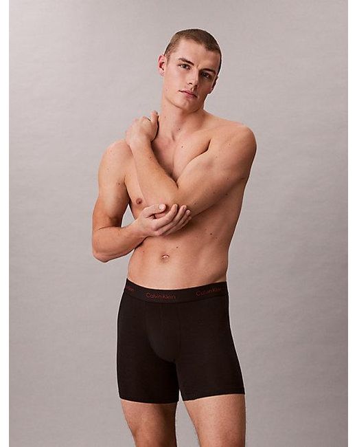 Calvin Klein Black 3 Pack Boxer Briefs for men