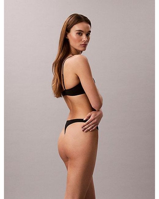 Calvin Klein Brown Thong Perfectly Fit Ultralight